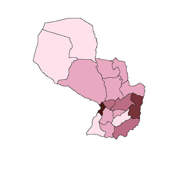 Mapa de Zonas Rojas - Paraguay